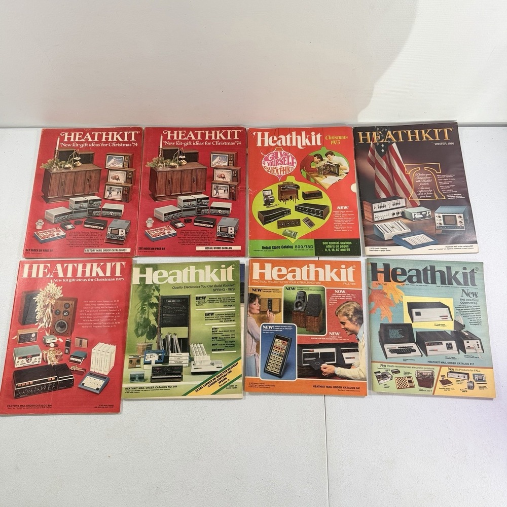 Vintage Heathkit Electronic Catalog 1973 1974 1975 1976 1977 1978 1979 Lot Of 8
